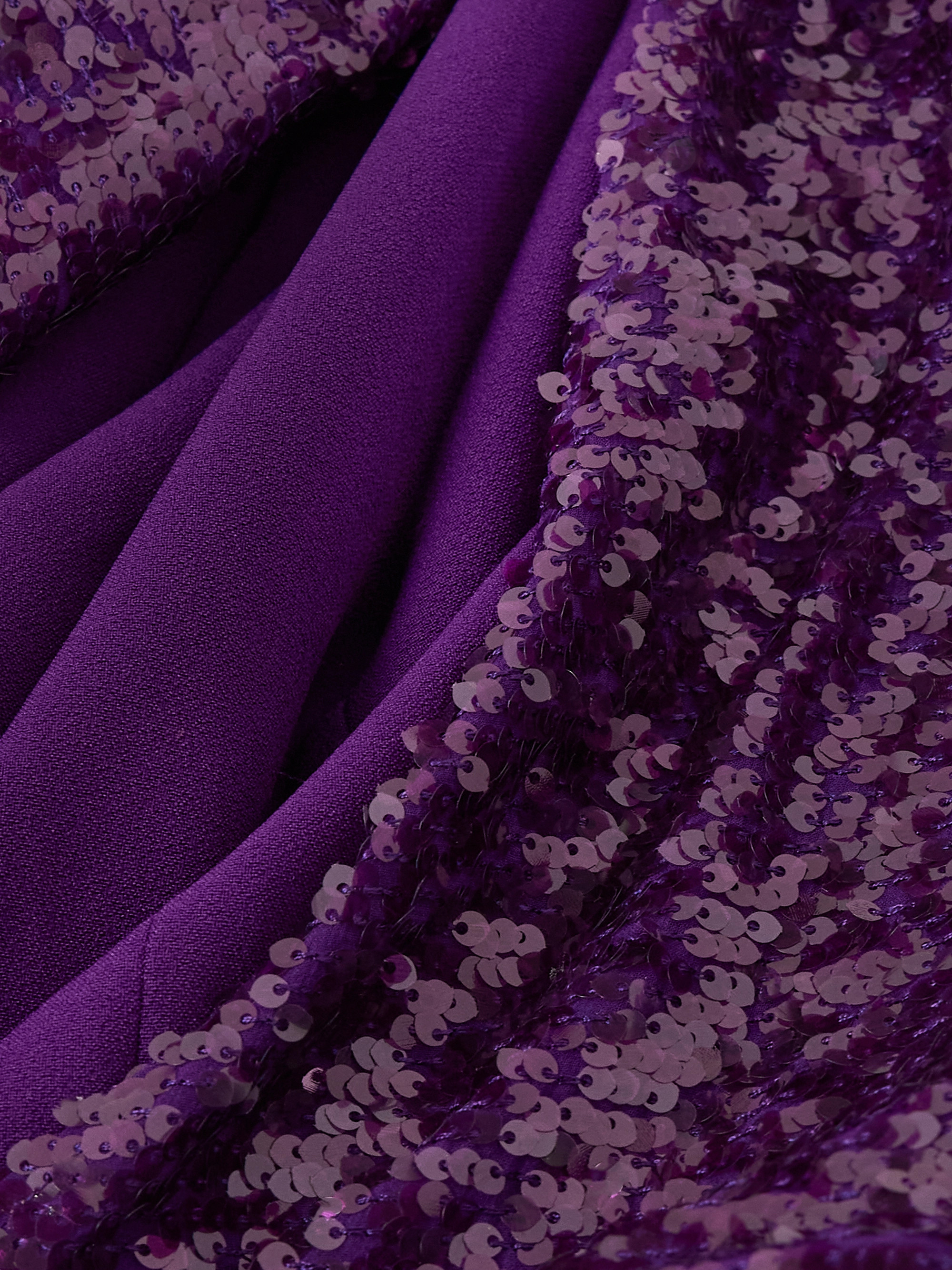 Safiyaa Cadenza cape-effect sequined georgette and stretch-crepe gown thumbnail