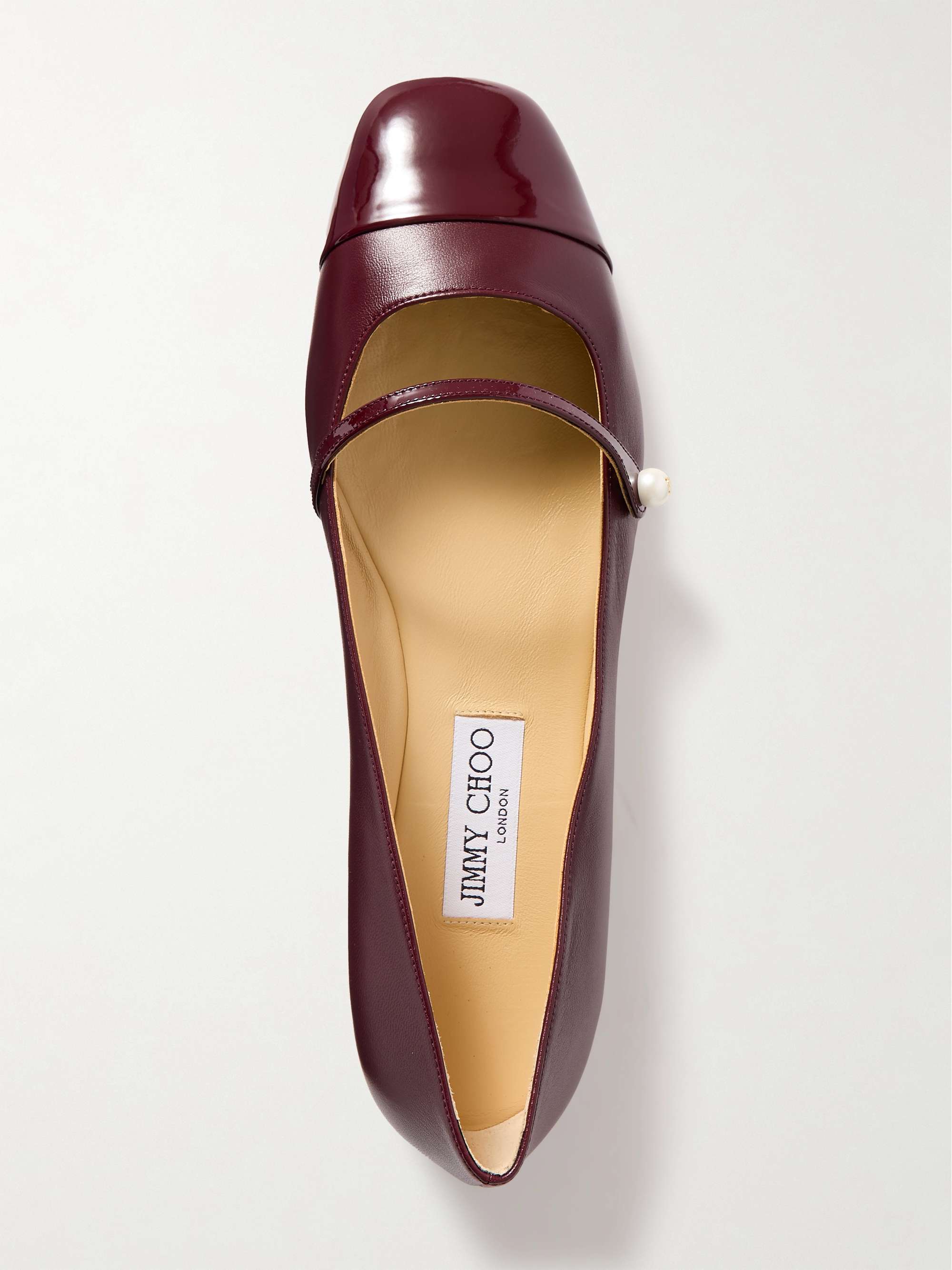 JIMMY CHOO Elisa patent leather Mary Jane ballet pumps