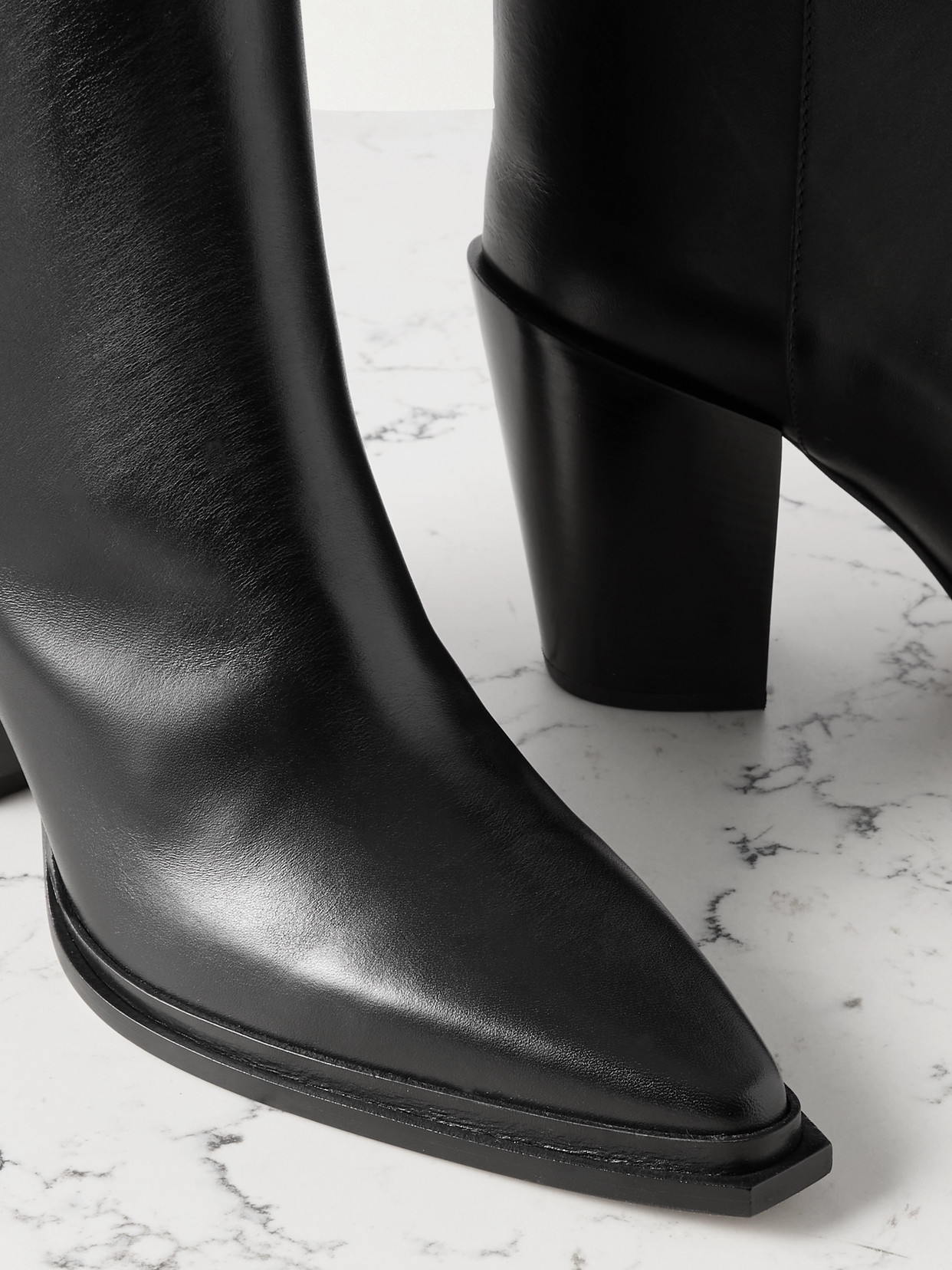 JIMMY CHOO CECE 80 LEATHER KNEE BOOTS