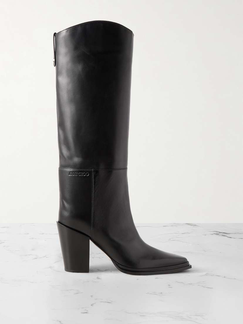 Jimmy Choo Cece 80 Leather Knee Boots