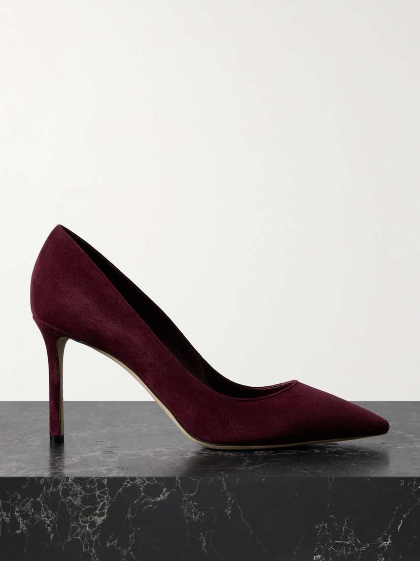 Jimmy Choo Romy 85 Suede Pumps