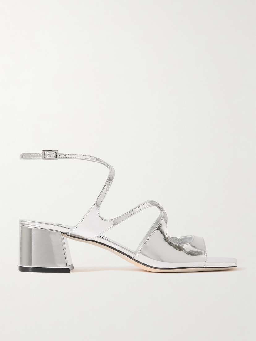 Jimmy Choo Azila 45 Metallic Leather Sandals