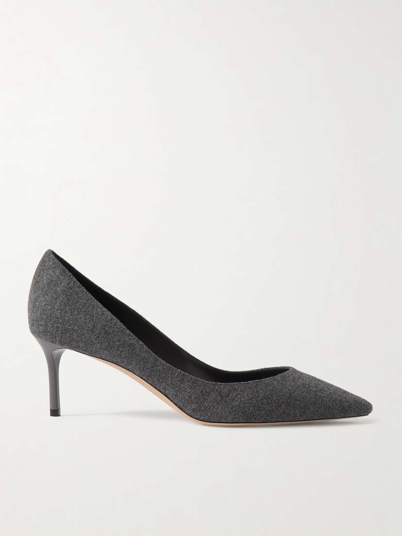 Jimmy Choo Romy 60 Felt Point-toe Pumps - IT36