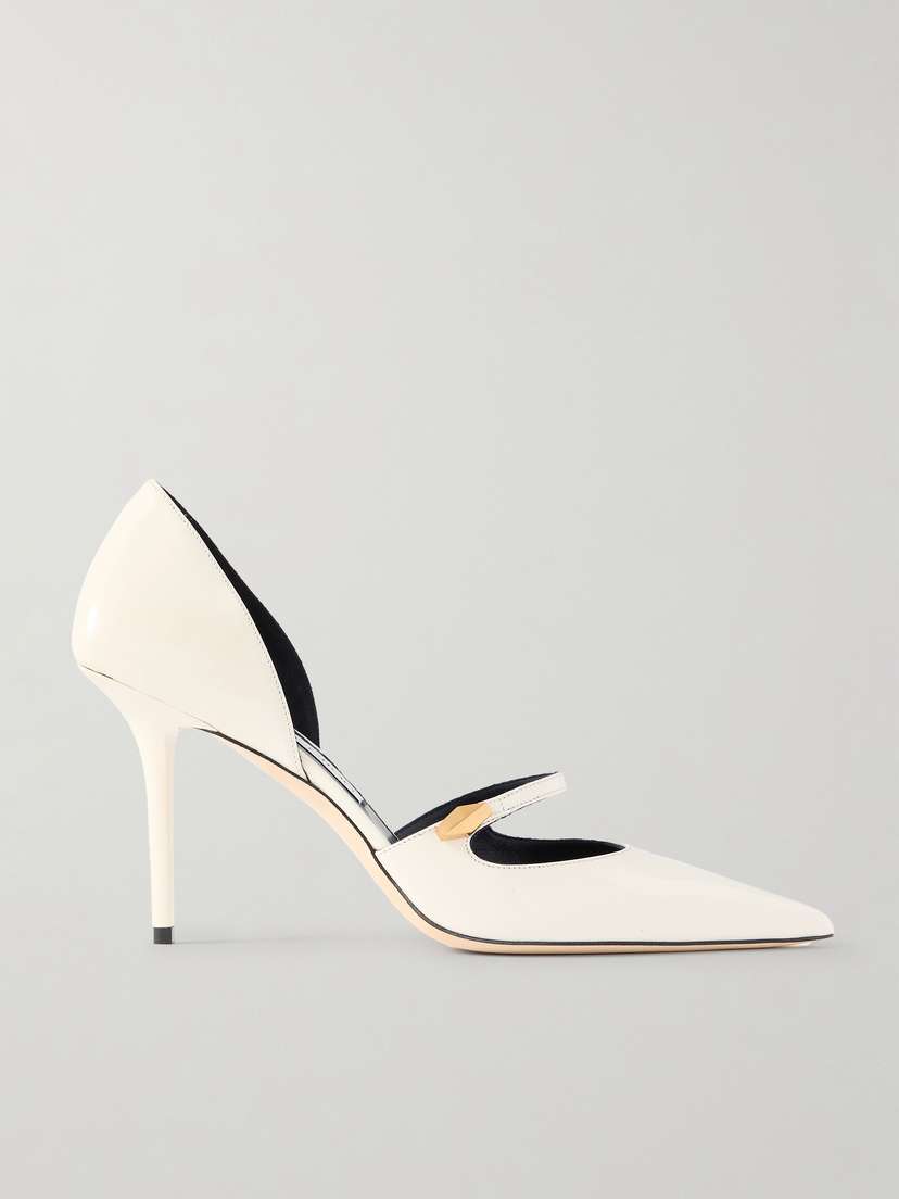Jimmy Choo Carolyn 90 Embellished Leather Point-toe Pumps