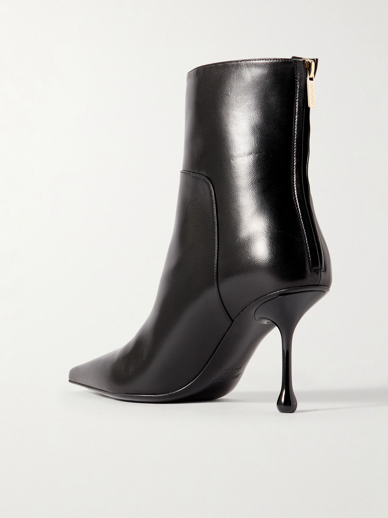 JIMMY CHOO CYCAS 80 LEATHER ANKLE BOOTS