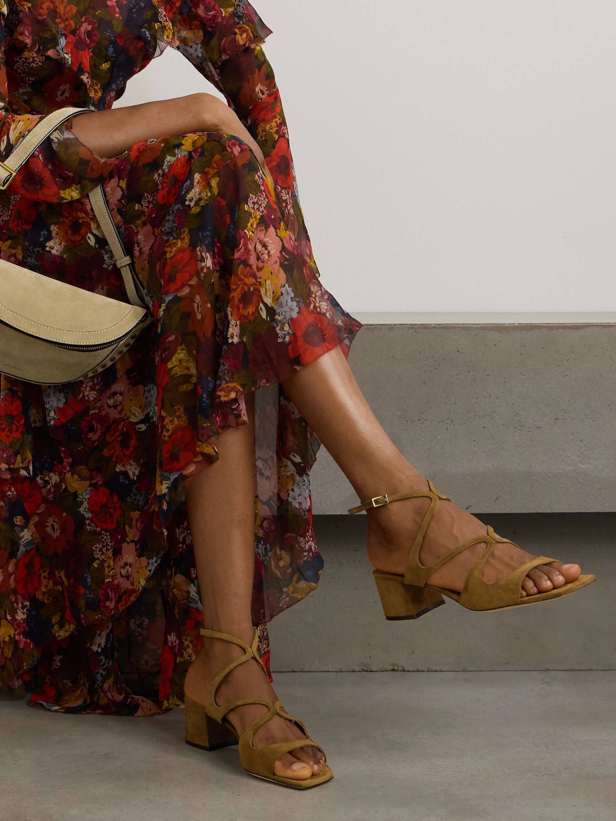 JIMMY CHOO Azilia 45 suede sandals NETAPORTER