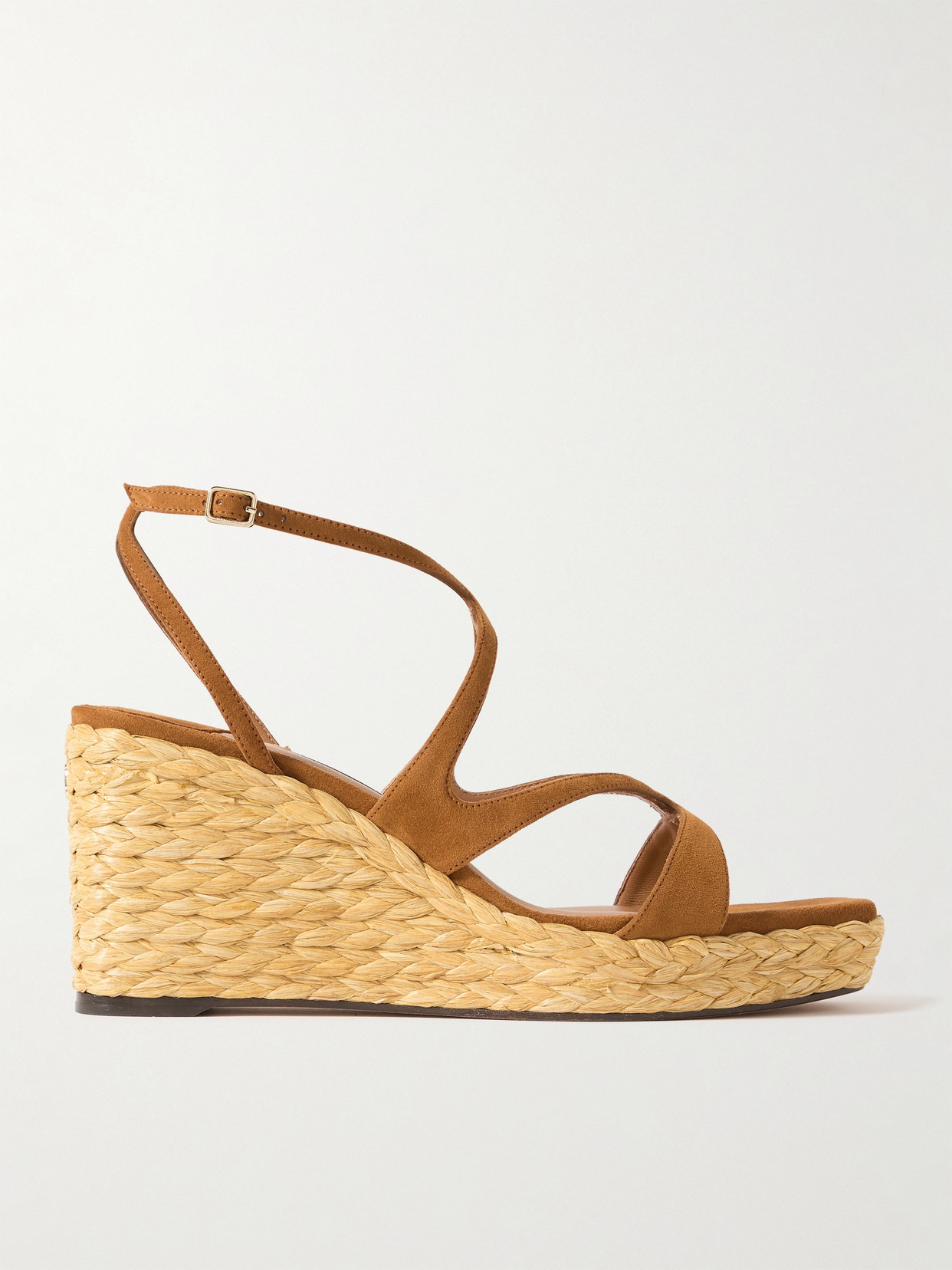 Jimmy Choo Ayla 85 Wedge Heel Espadrille Sandals In Brown