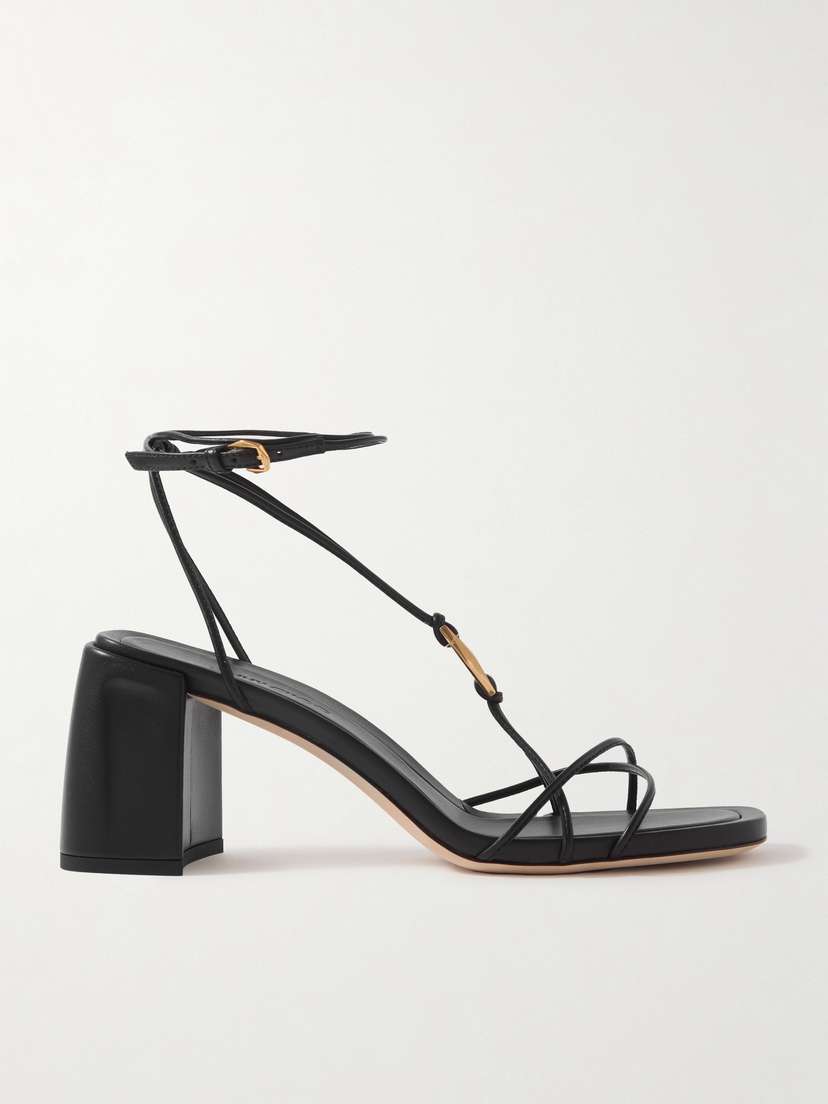 Jimmy Choo Onyxia 70 Embellished Leather Sandals