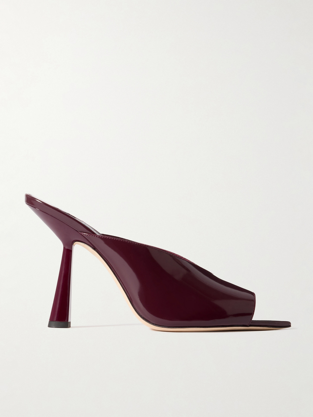 Jimmy Choo - Maryanne 100 Patent-leather Mules - Burgundy