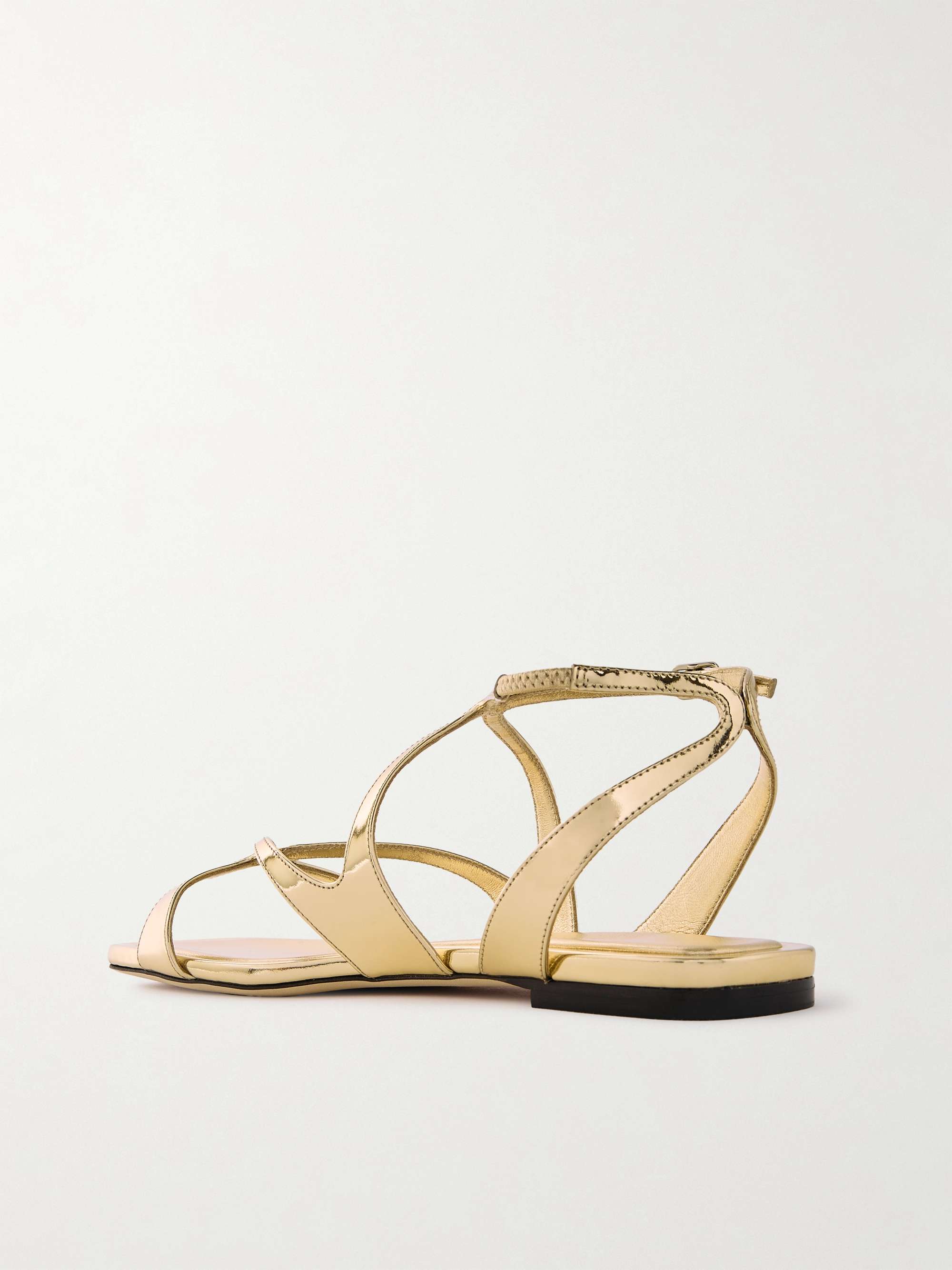 Ayla Metallic Leather Flat Sandals