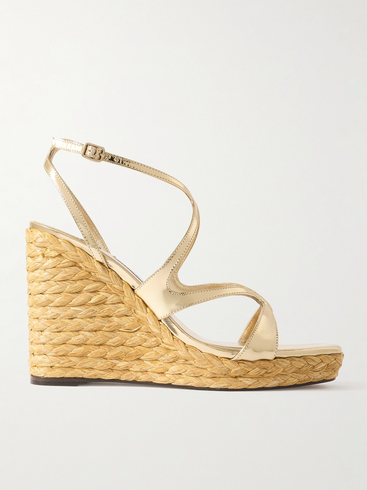 Jimmy Choo Ayla 110 Wedge Sandals In Gold