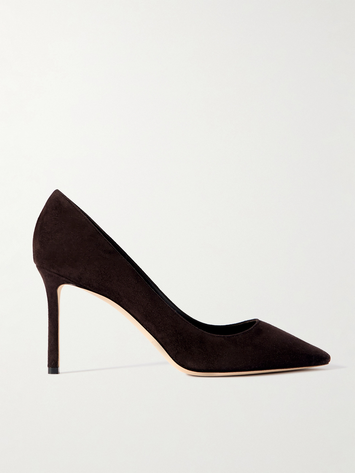 Jimmy Choo Romy 85 Suede Pumps In Brown