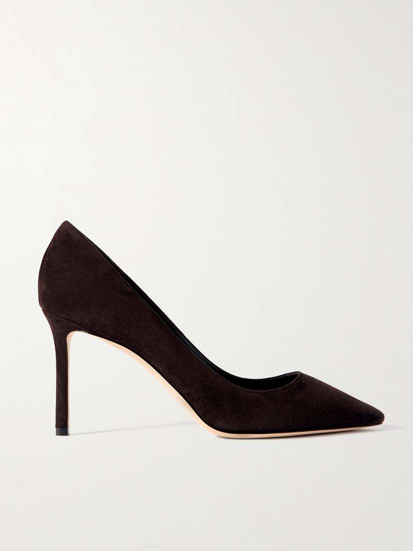 Jimmy Choo Romy 85 Suede Pumps