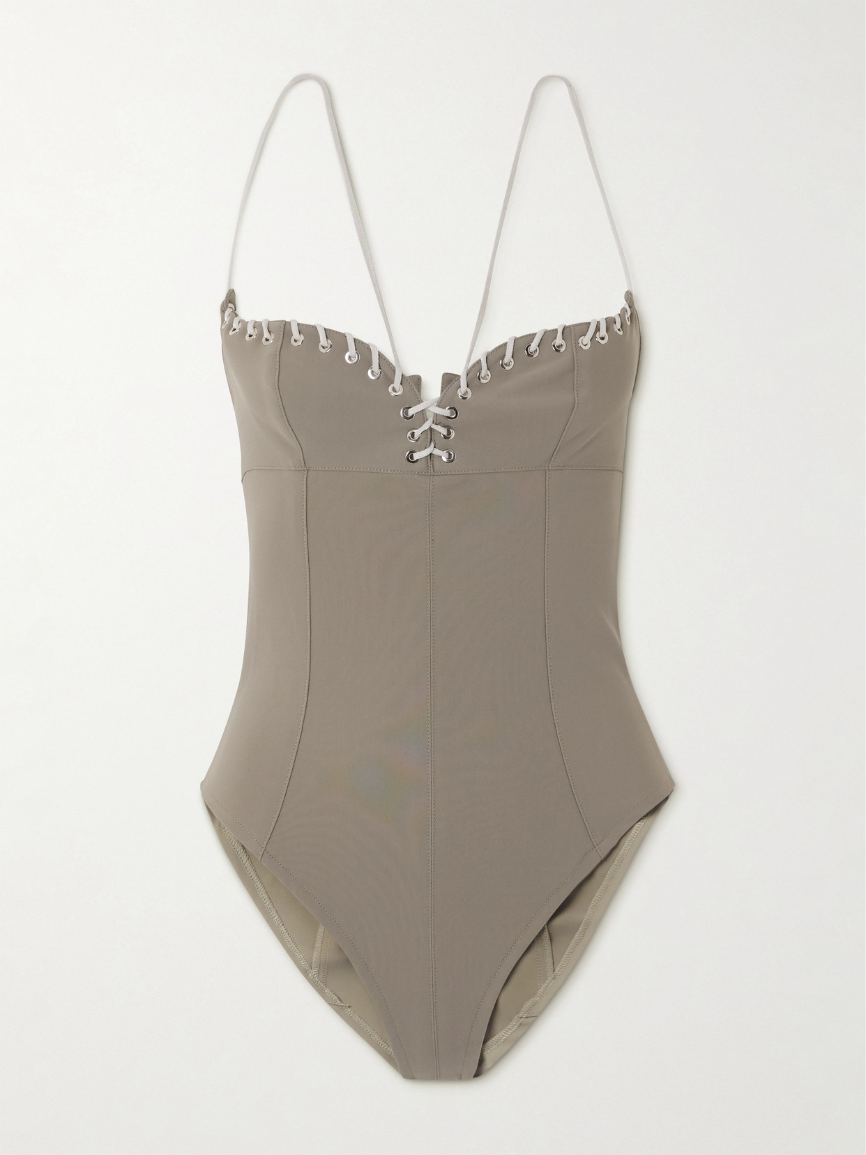 Ludovic De Saint Sernin Whipstitched Swimsuit In Green