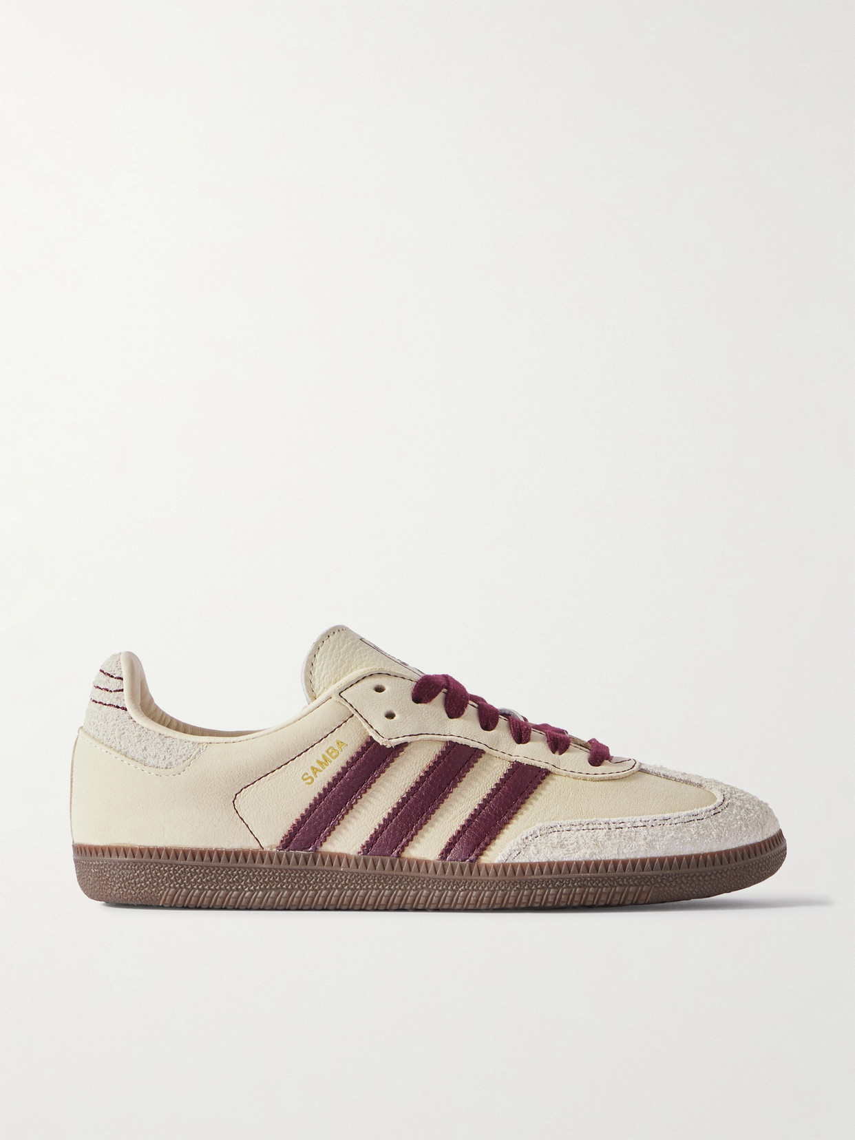 adidas Originals - Samba Og Suede-trimmed Leather Sneakers - Beige