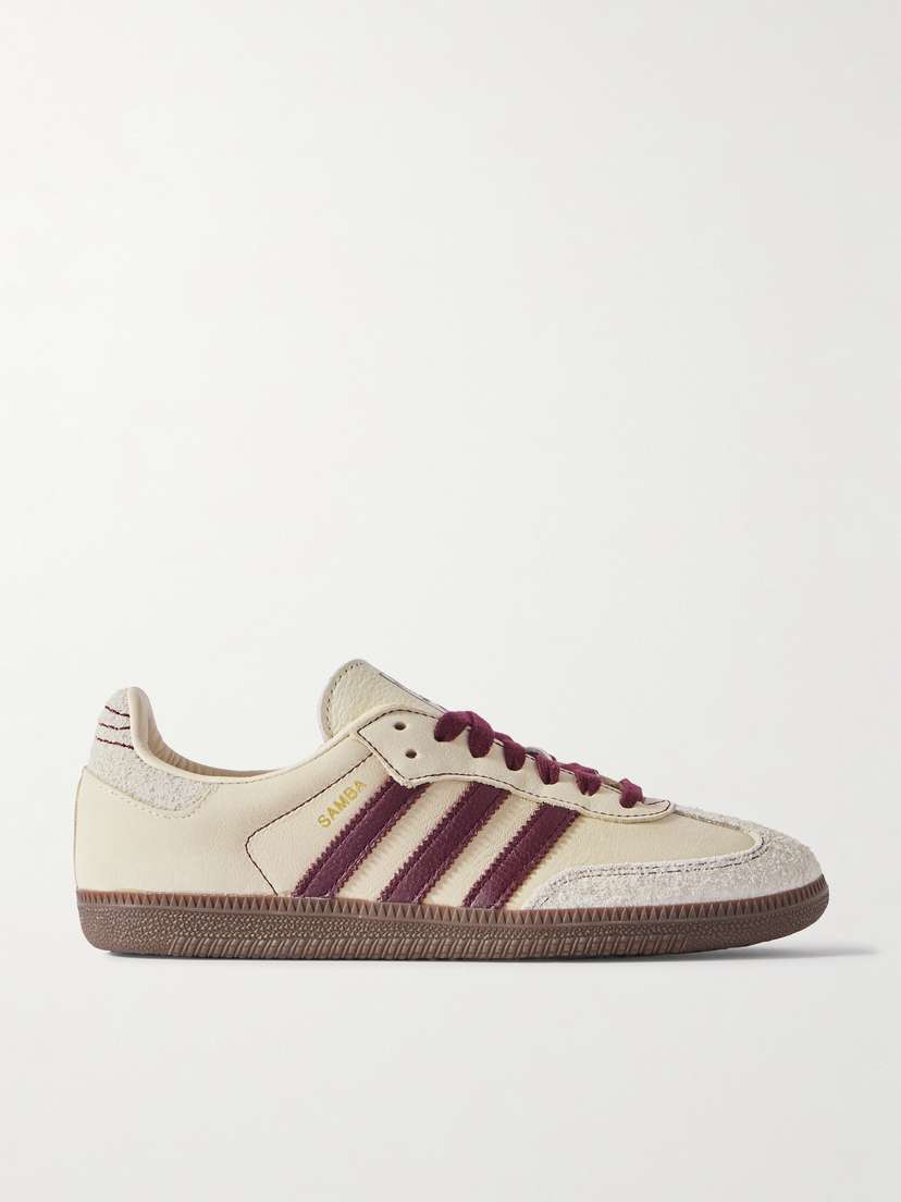 adidas Originals Samba Og Suede-trimmed Leather Sneakers - UK 9