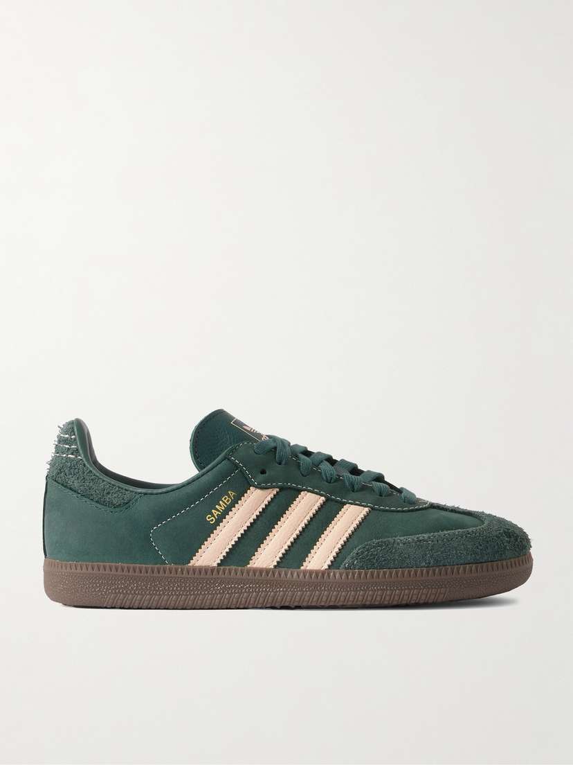 adidas Originals Samba Og Leather-trimmed Nubuck And Suede Sneakers - UK 9