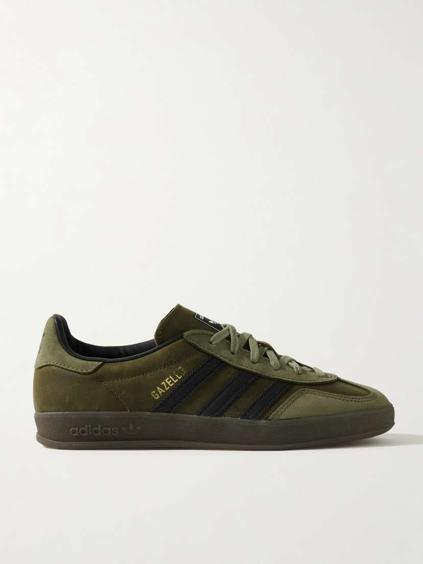 adidas Originals Gazelle Indoor Leather-trimmed Suede Sneakers