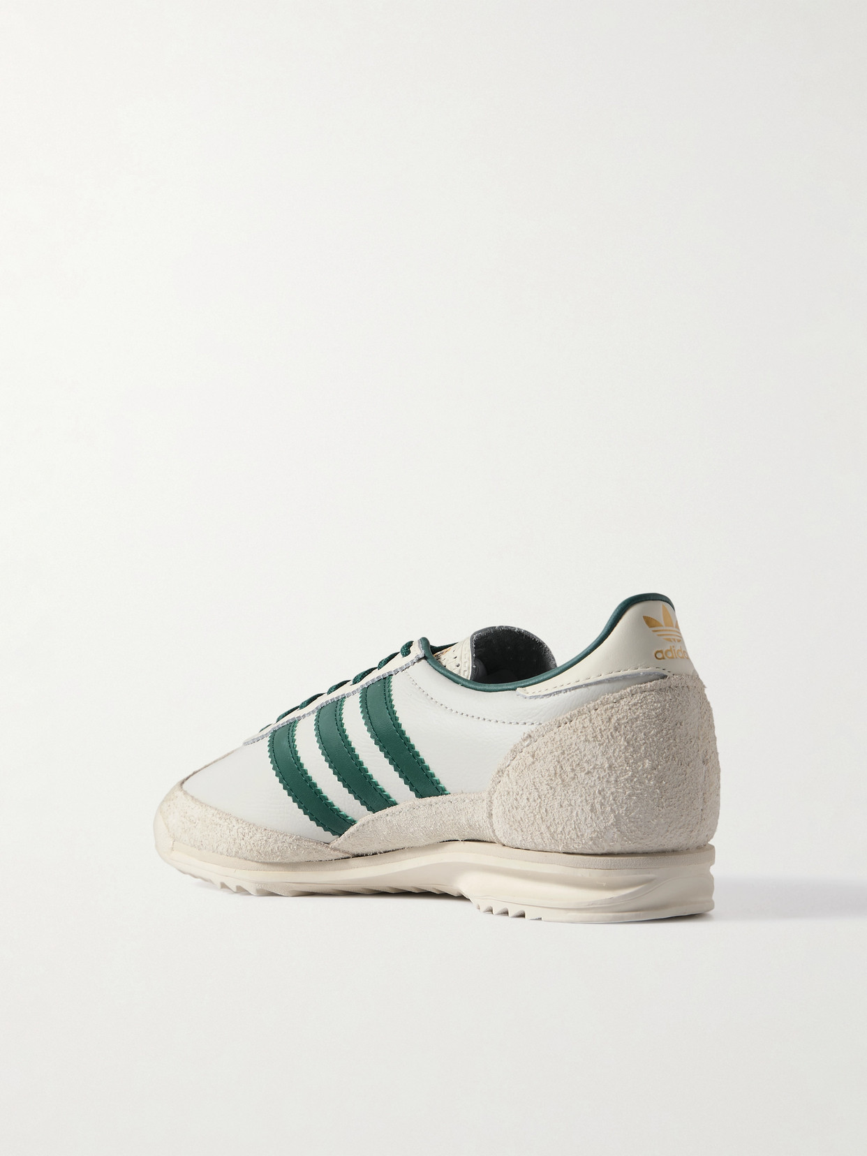 Adidas Originals Sl 72 Og Suede-trimmed Leather Sneakers In Off-white