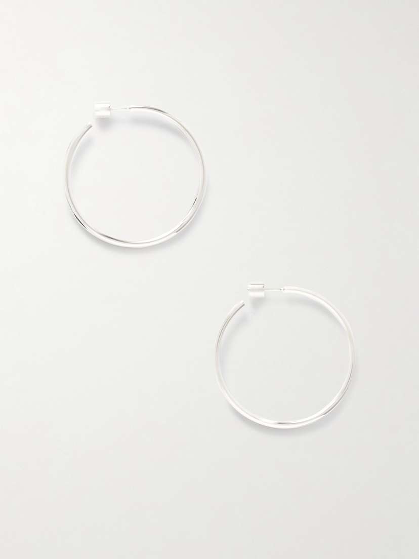Jennifer Fisher Thread Baby Silver-tone Hoop Earrings