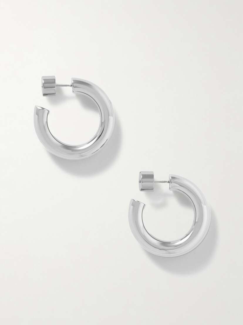 Jennifer Fisher Natasha Huggies Silver-tone Hoop Earrings