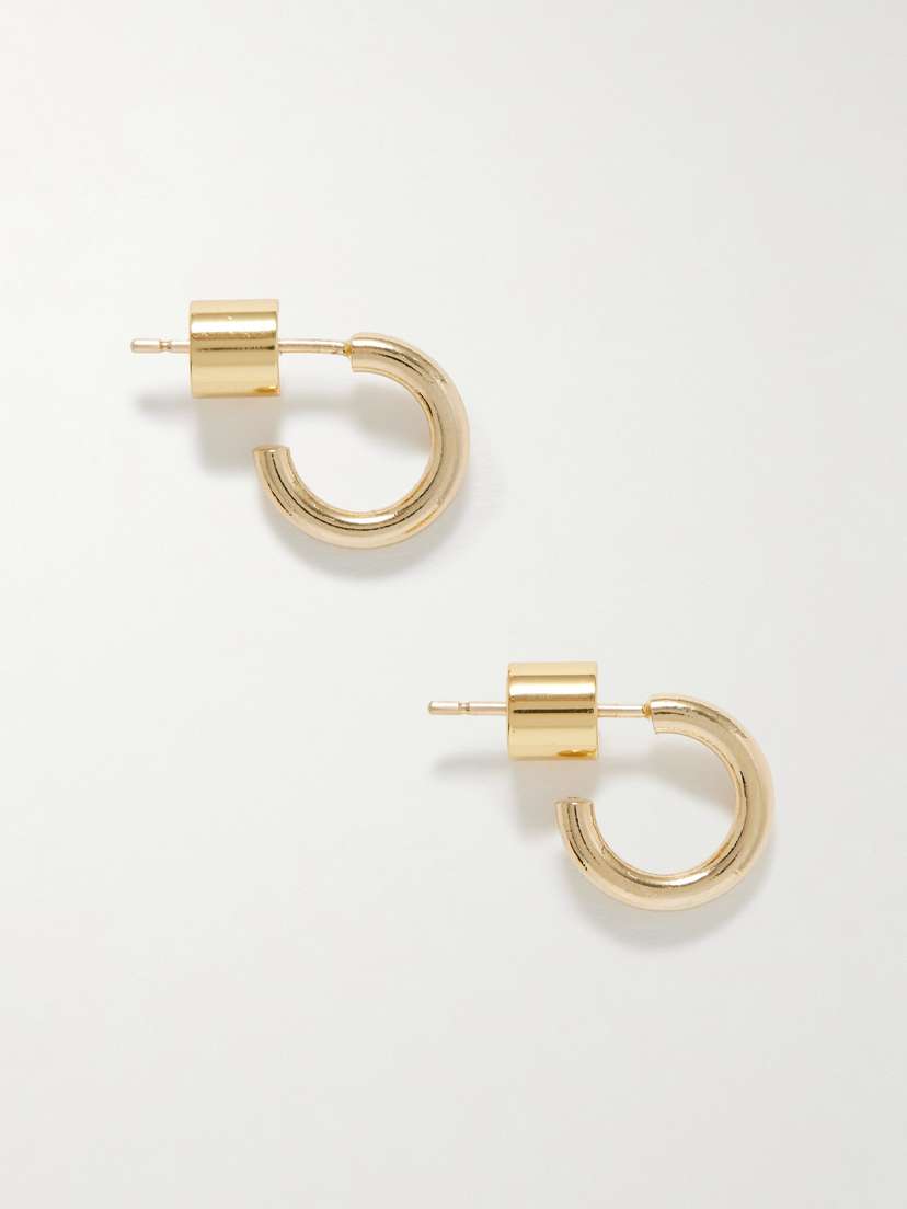 Jennifer Fisher Micro Thread Gold-plated Hoop Earrings