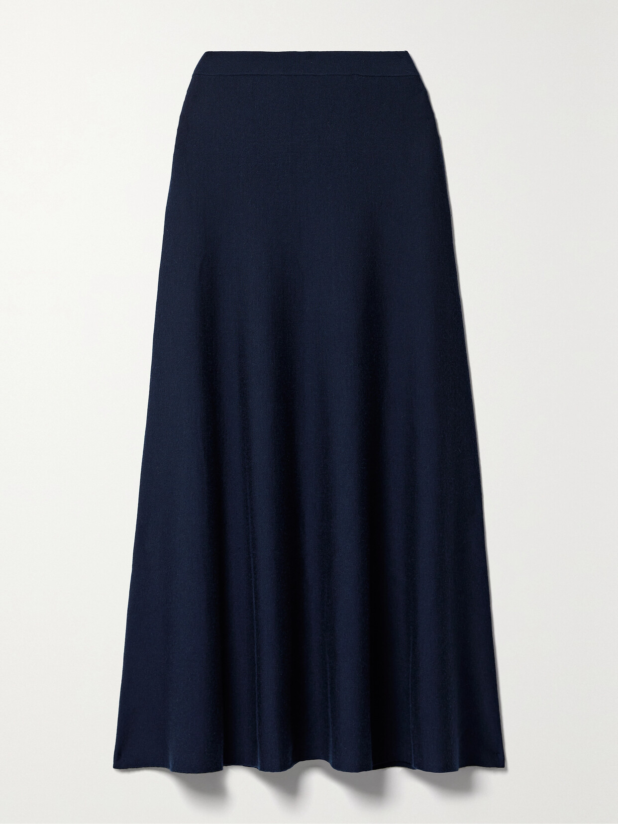 Gabriela Hearst Freddie Wool And Cashmere-blend Midi Skirt In Blue