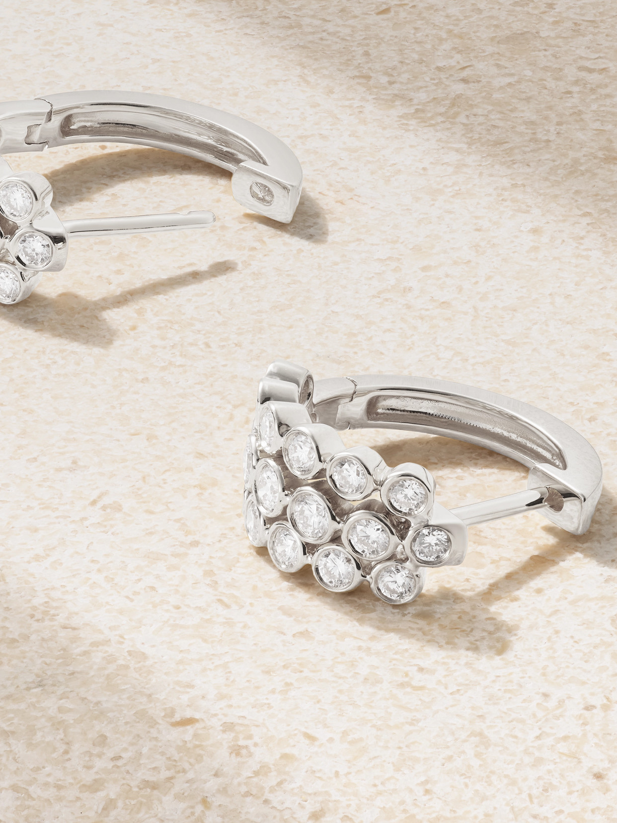 Anita Ko 18-karat White Gold Diamond Hoop Earrings In Gold