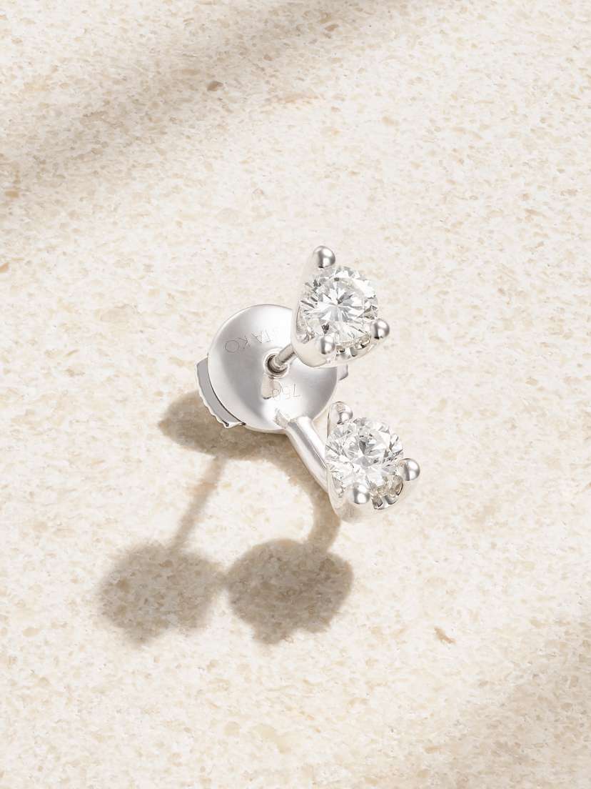 Anita Ko Orbit 18-karat White Gold Diamond Single Earring