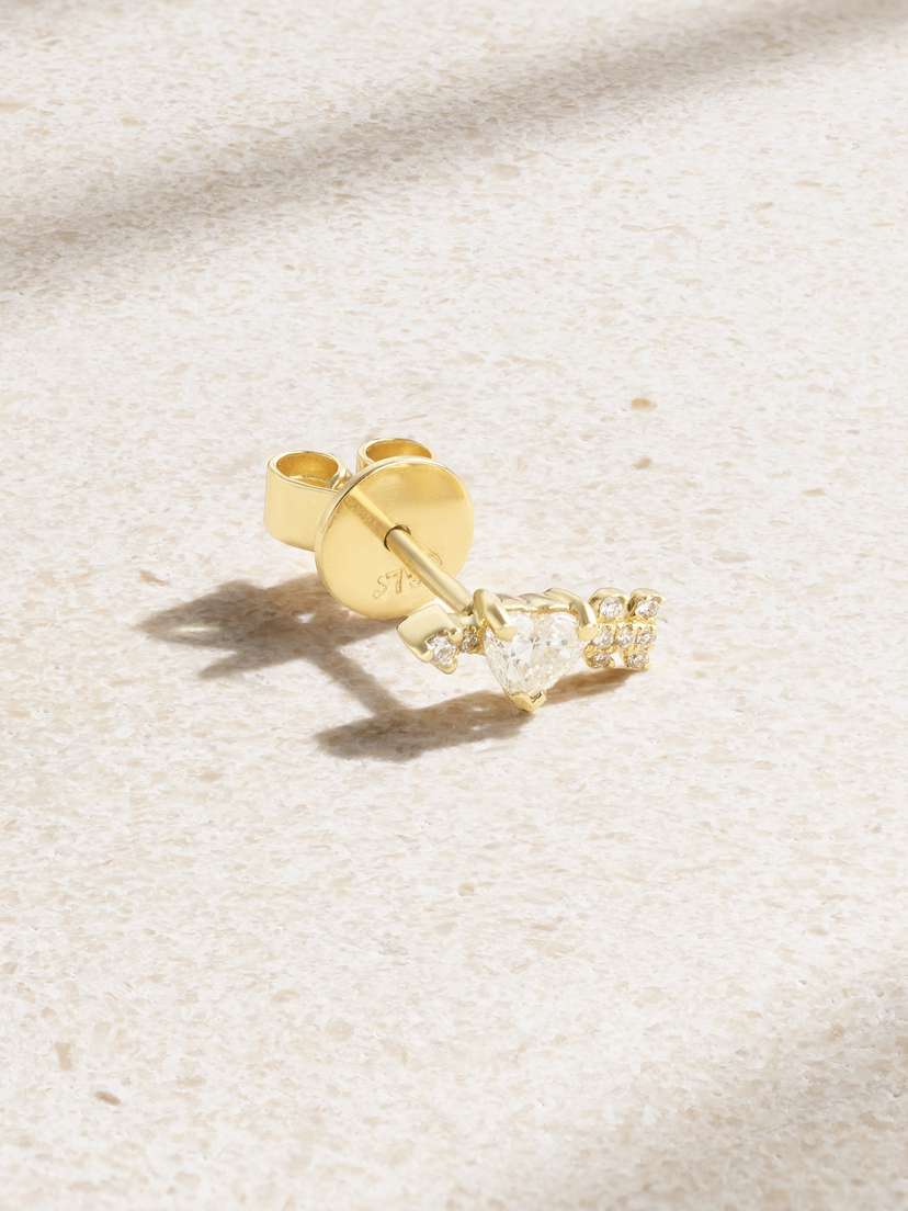Anita Ko Cupid's Arrow 18-karat Gold Diamond Single Earring