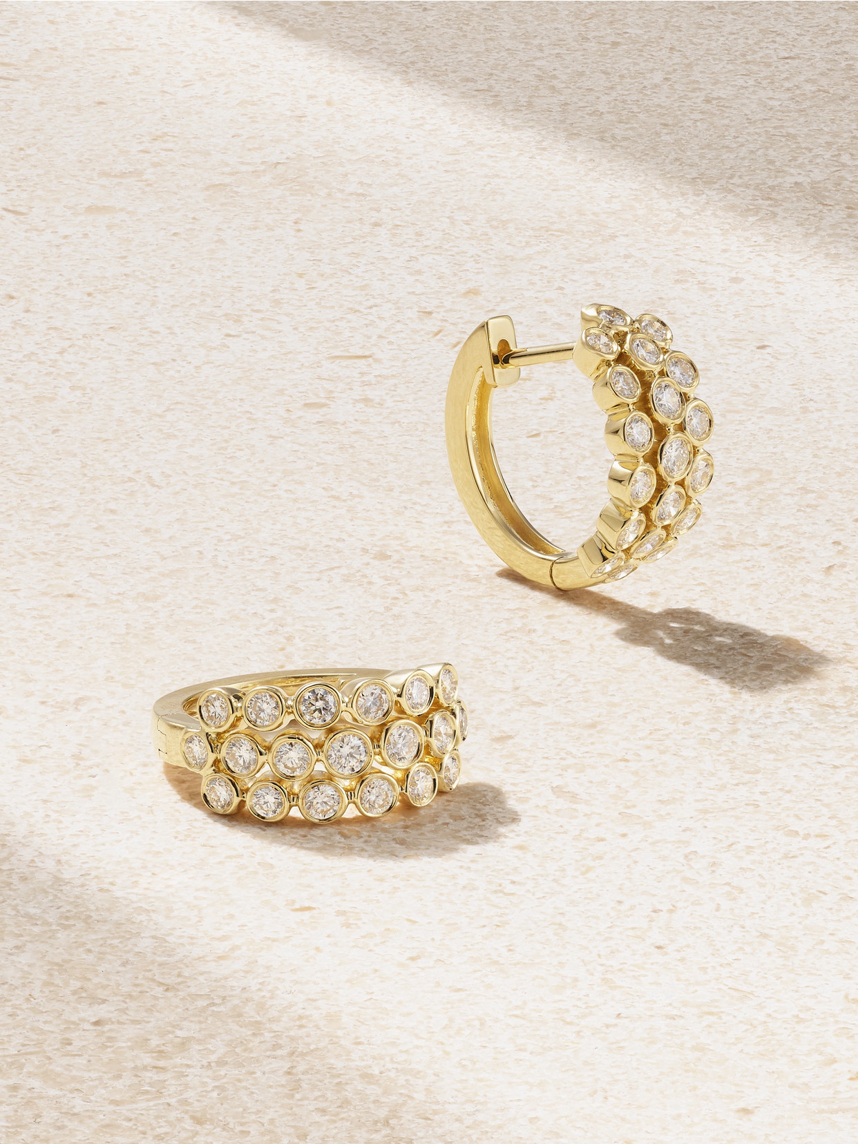 Anita Ko 18-karat Gold Diamond Hoop Earrings