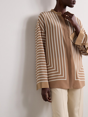 TOTEME Striped silk-crepe blouse