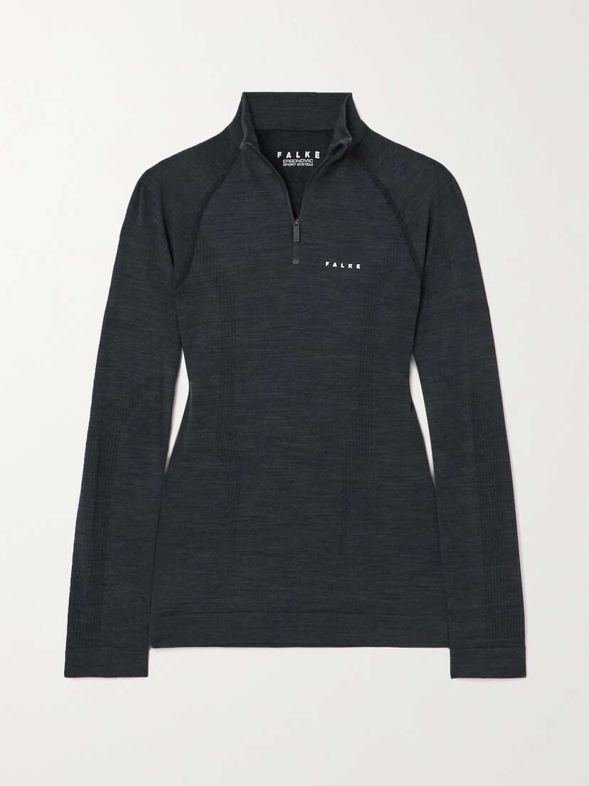 FALKE Ergonomic Sport System Paneled Stretch Wool-blend Base Layer