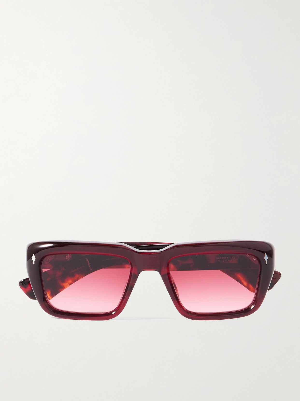 Jacques Marie Mage Walker Square-frame Acetate Sunglasses In Burgundy