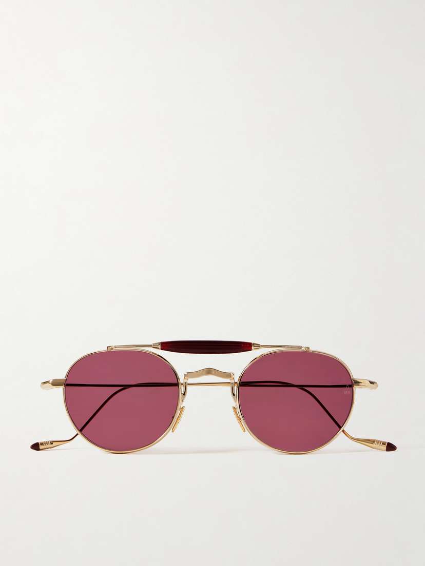 Jacques Marie Mage Dasan Aviator-style Gold-tone Titanium And Acetate Sunglasses