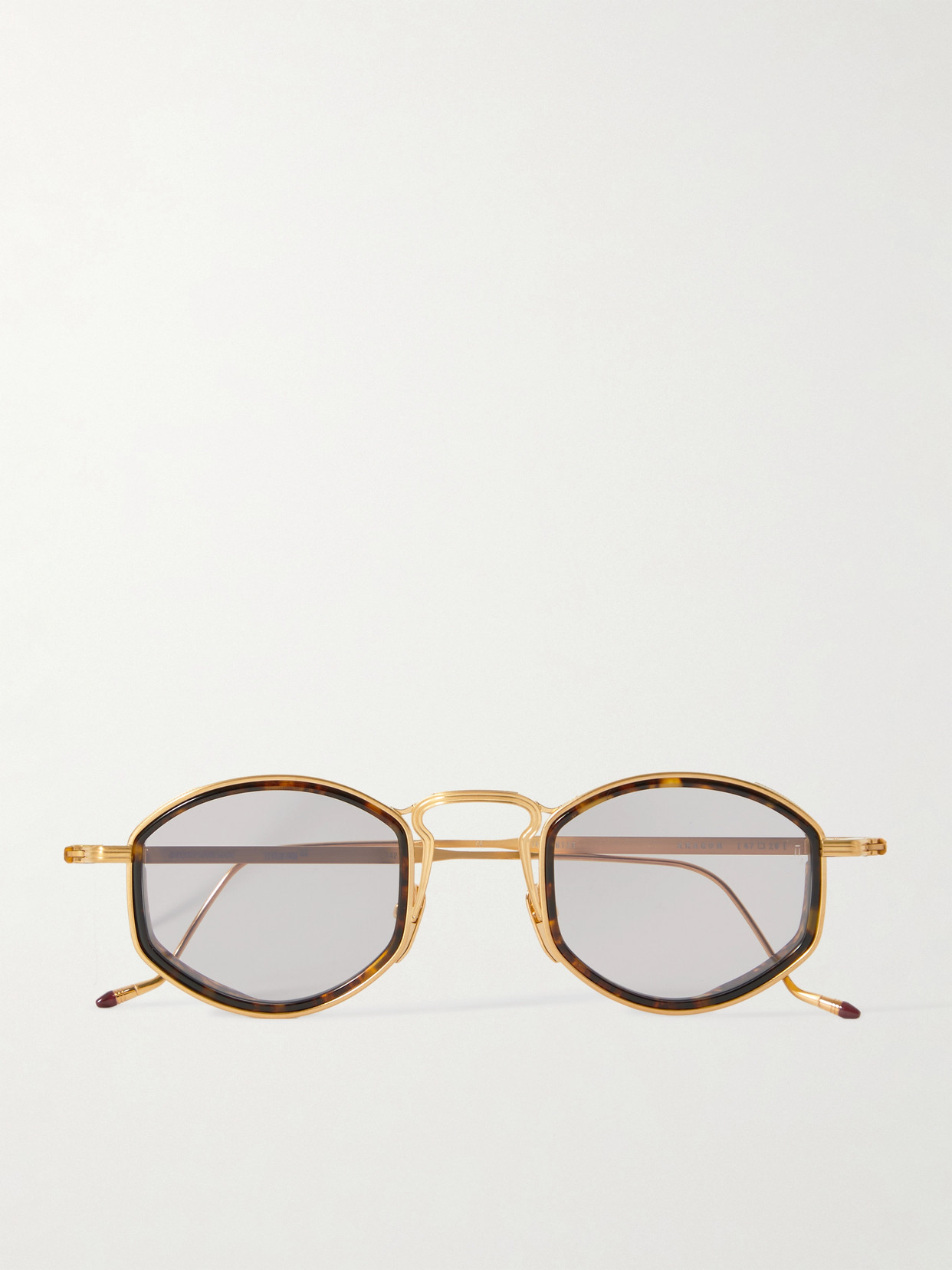 Jacques Marie Mage Aragon Round-frame Gold-tone Titanium And Tortoiseshell Acetate Sunglasses