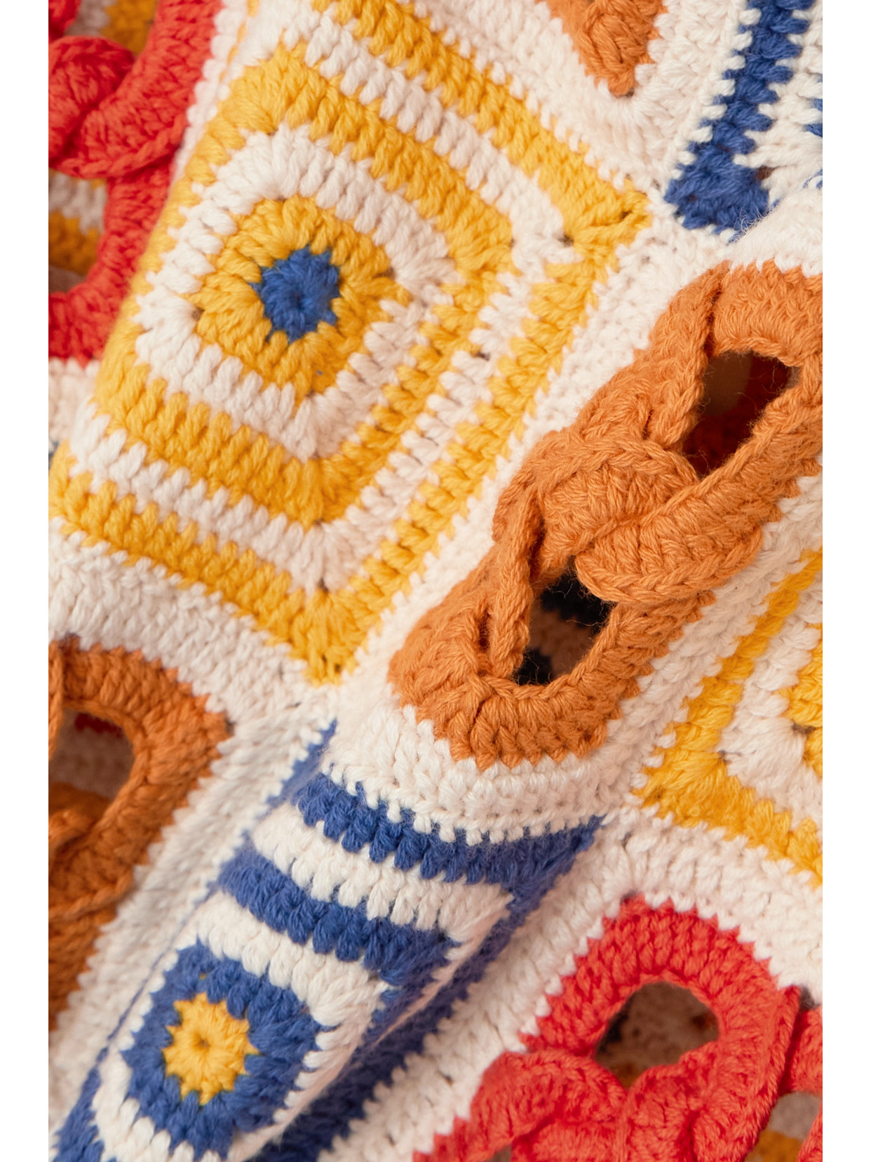 Escvdo + Net Sustain Santería Crocheted Organic Pima Cotton Mini Skirt In Multi