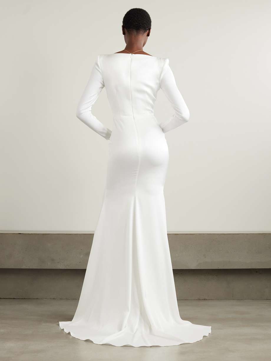 satin-crepe gown