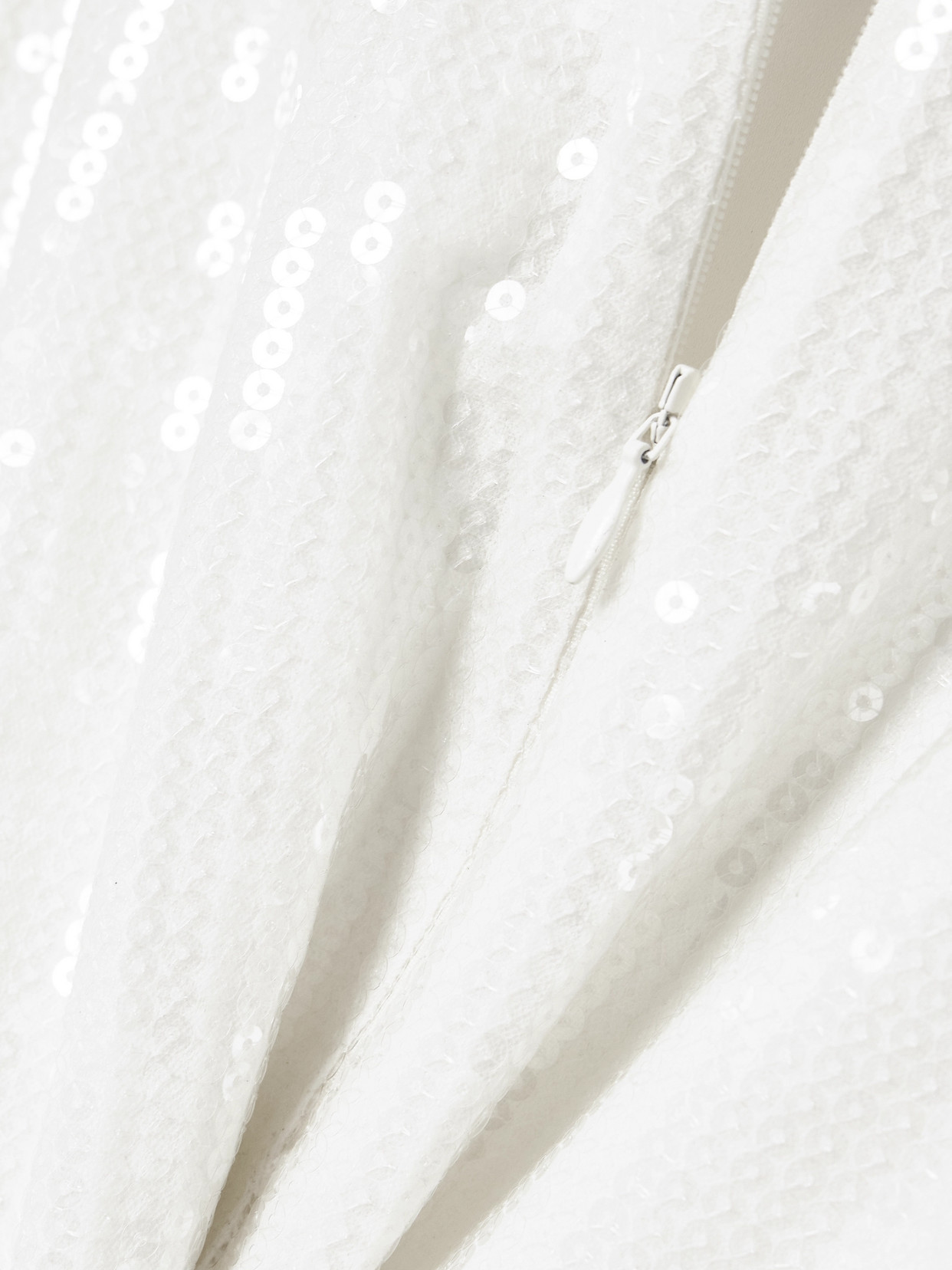 Alex Perry Strapless Sequined Tulle Mini Dress In White