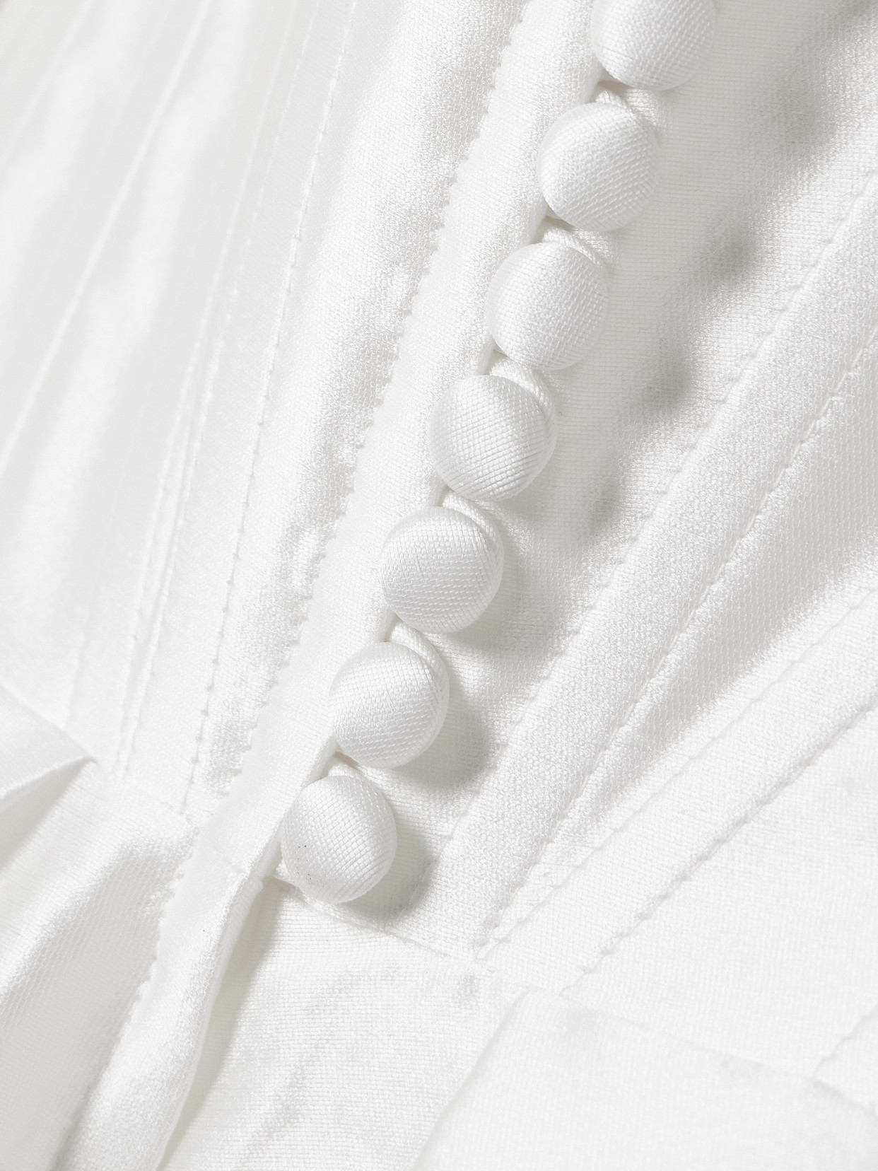 Alex Perry Isobel Strapless Draped Satin-faille Gown In White
