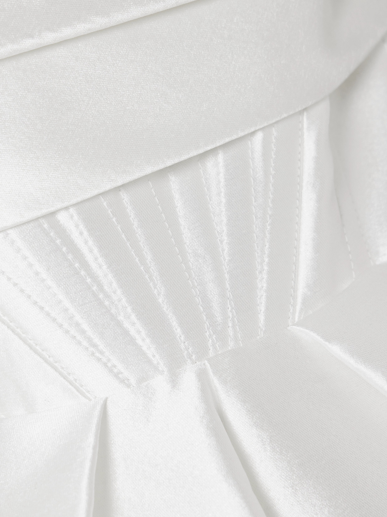 Alex Perry Isobel Strapless Draped Satin-faille Gown In White