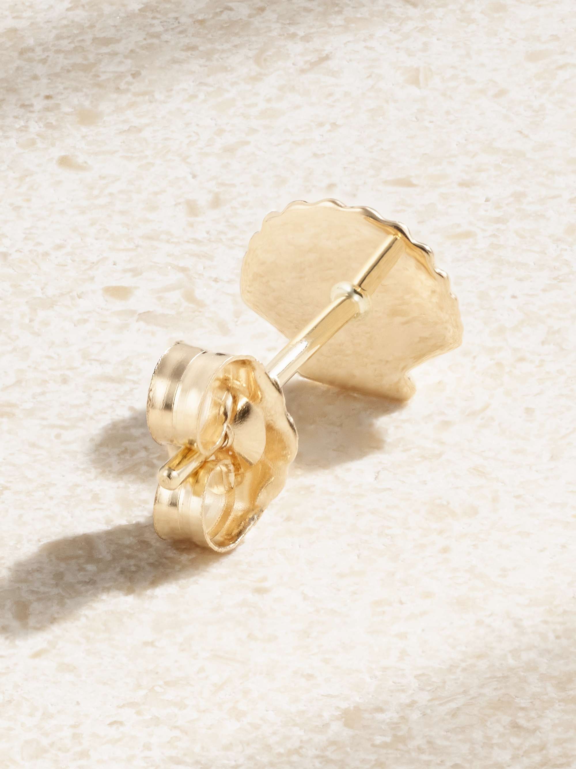 ALISON LOU Seashell 14-karat gold earring