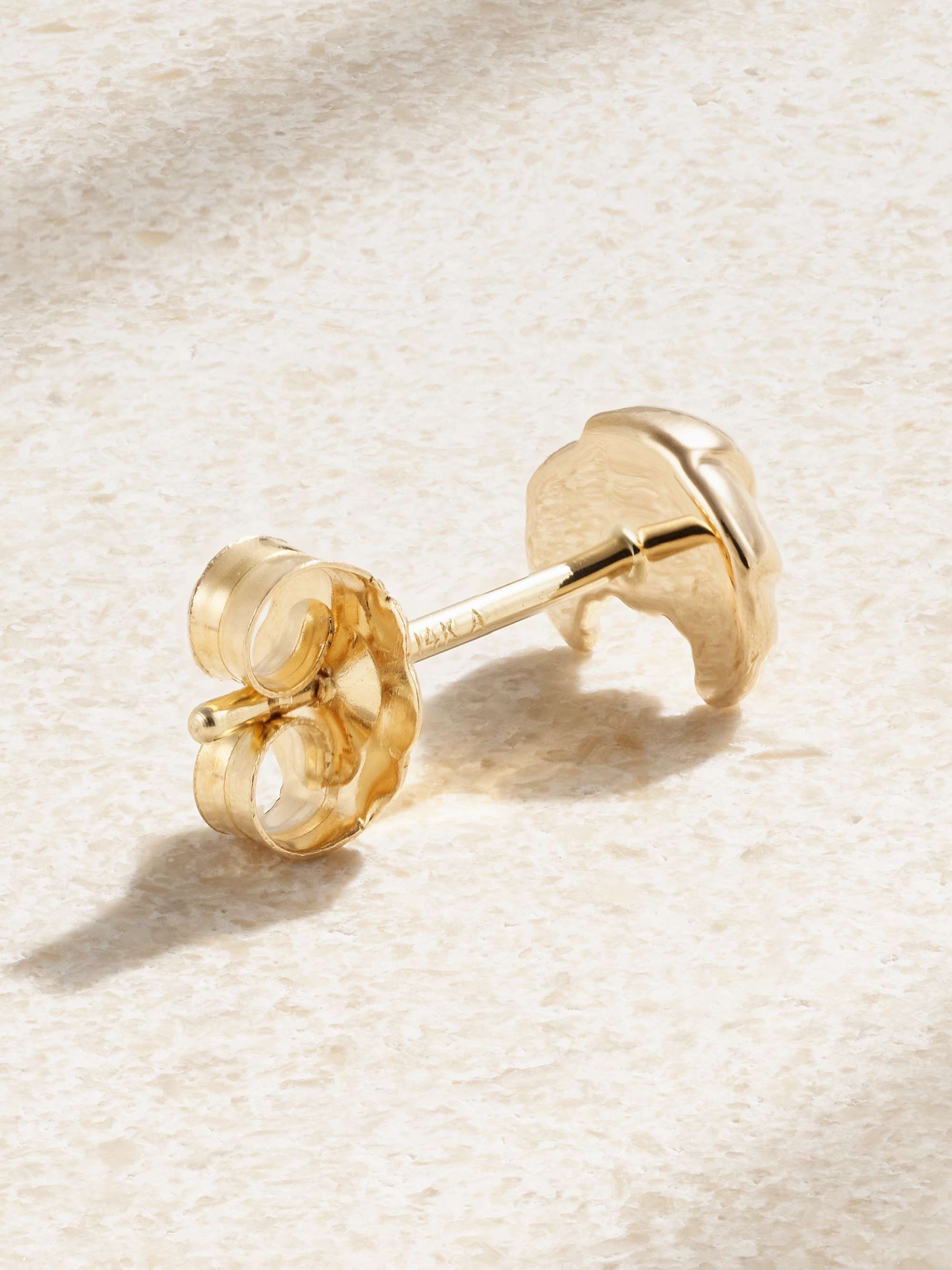ALISON LOU Croissant 14-karat gold earring