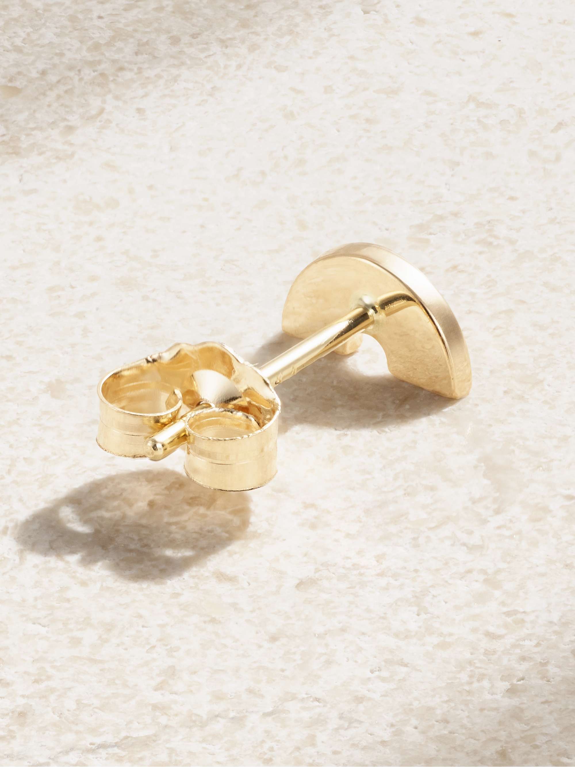 ALISON LOU Rainbow 14-karat gold and enamel earring