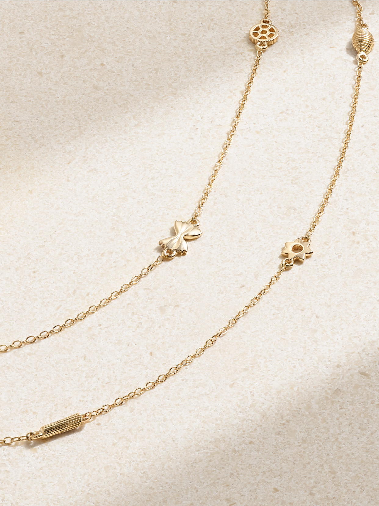 Alison Lou Mini Pasta By The Yard 14-karat Gold Necklace In Gold