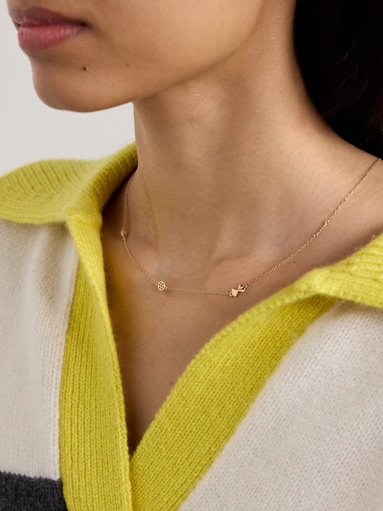 Alison Lou Mini Pasta By The Yard 14-karat Gold Necklace In Gold