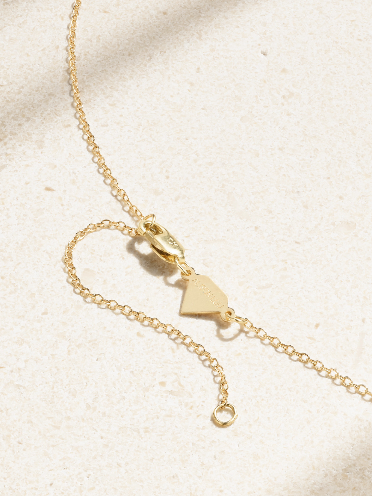 Alison Lou Lover 14-karat Gold Laboratory-grown Ruby Necklace In Gold