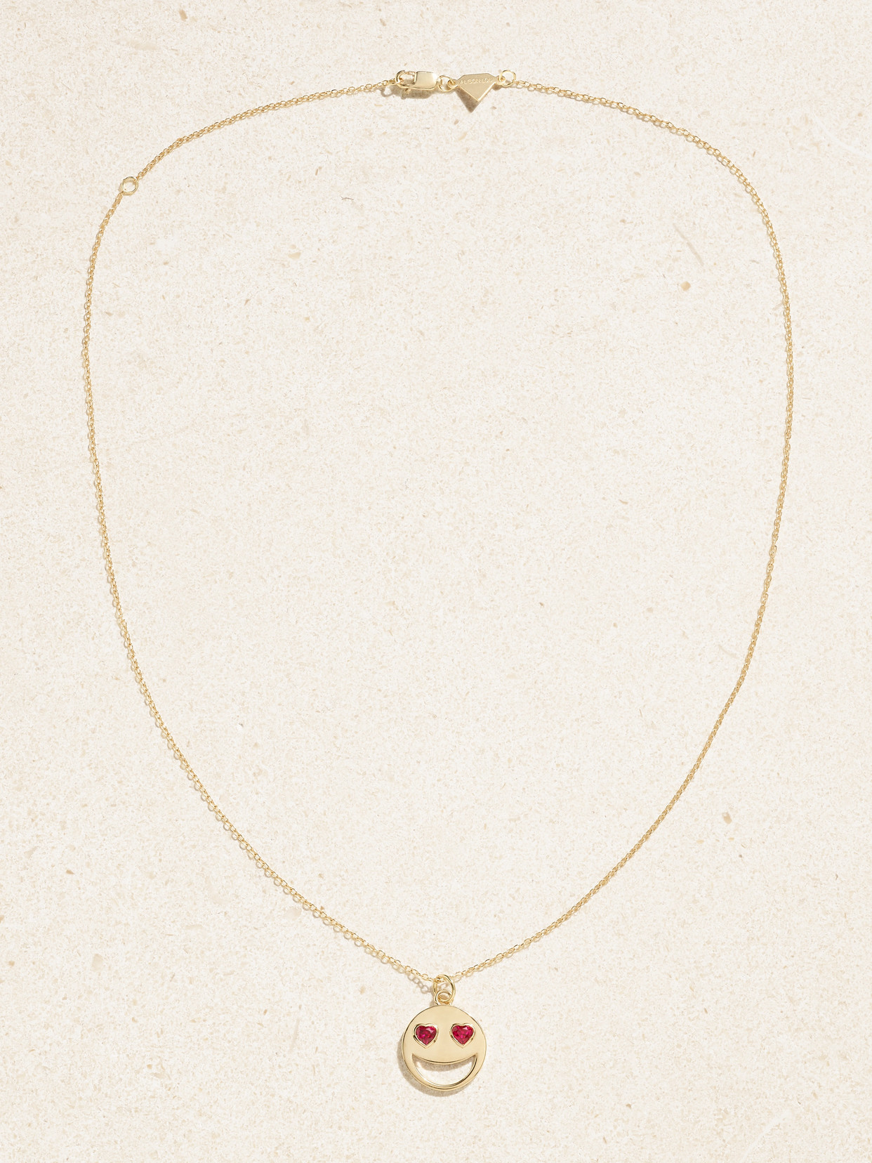 Alison Lou Lover 14-karat Gold Laboratory-grown Ruby Necklace In Gold