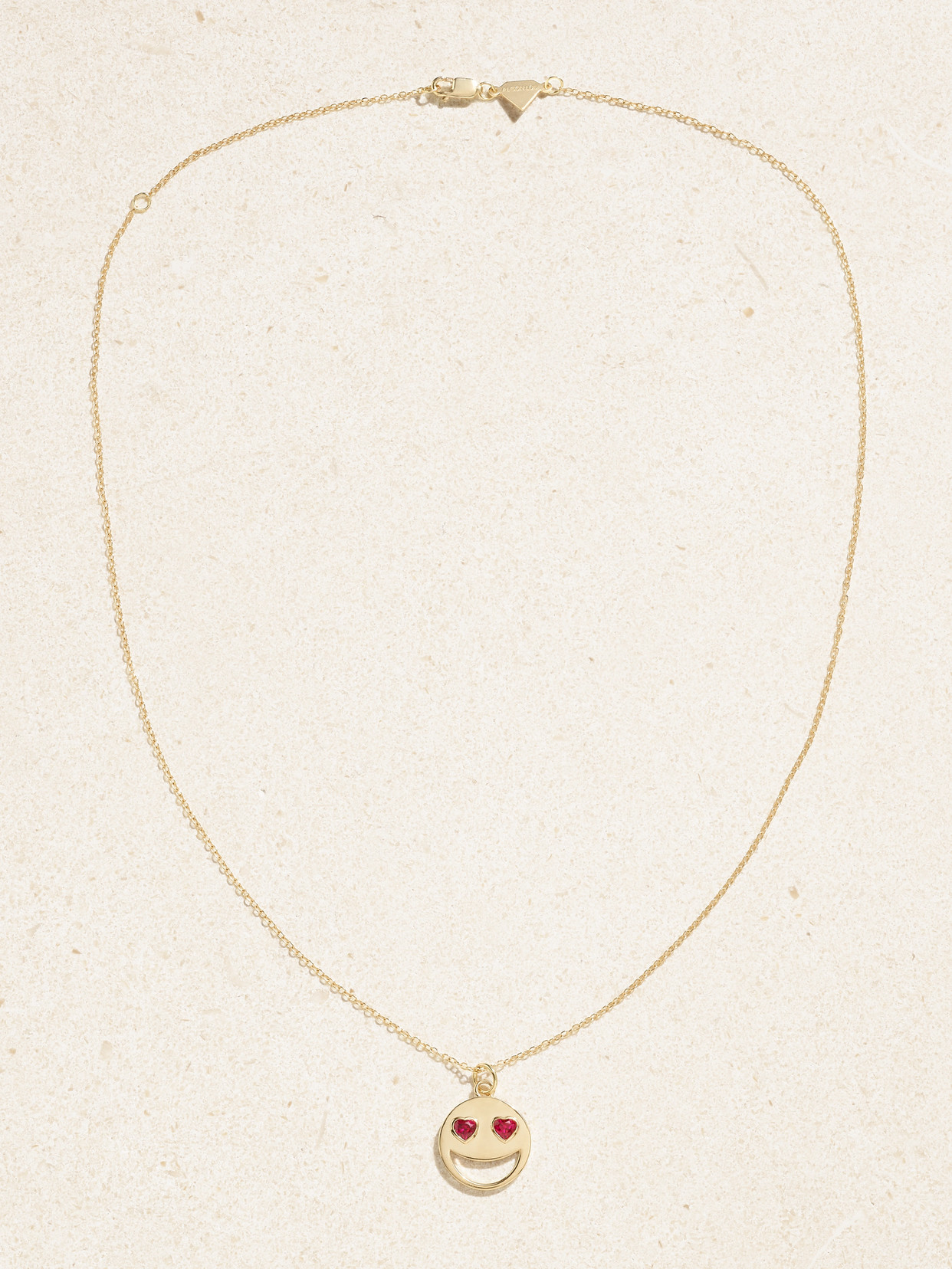 Shop Alison Lou Lover 14-karat Gold Laboratory-grown Ruby Necklace