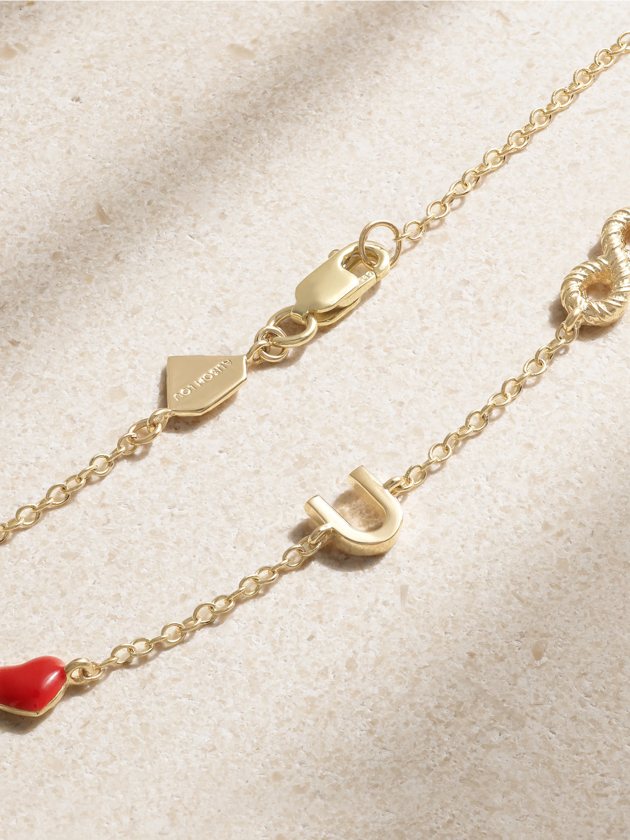 Alison Lou Love U Forever By-the-yard 14-karat Gold Bracelet In Gold